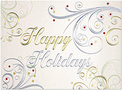 Select a verse or write your own. Elegant Swirls Holiday Card H9147G-4A